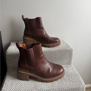 Target Brown Leather Booties